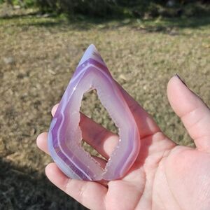 pink jelly agate tear drop shape tower